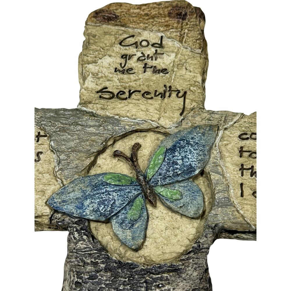 3D RESIN CROSS OF CHRIST "God Grant Me The Serenity..." Standing Cross - Picture 6 of 15